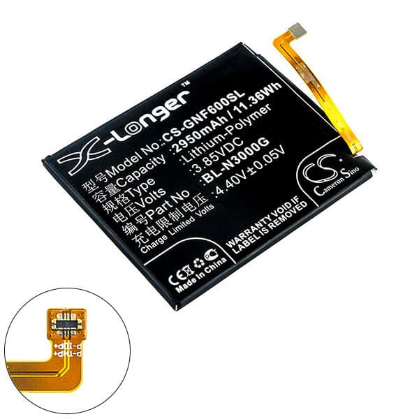 NX - Batterie téléphone, smartphone, GSM pour Gionee 3.85V 2950mAh