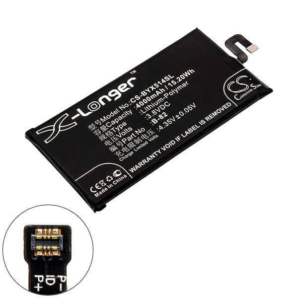 NX - Batterie téléphone, smartphone, GSM pour BBK 3.8V 4000mAh
