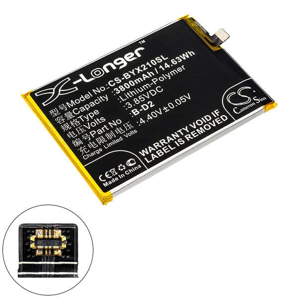 NX - Batterie téléphone, smartphone, GSM pour BBK 3.85V 3800mAh