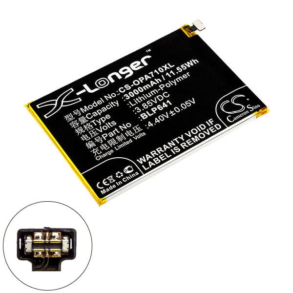 NX - Batterie téléphone, smartphone, GSM pour Oppo 3.85V 3000mAh