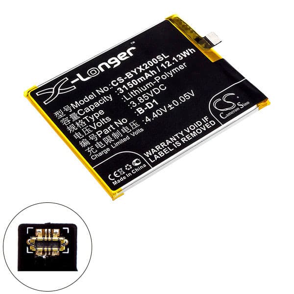 NX - Batterie téléphone, smartphone, GSM pour BBK 3.85V 3150mAh