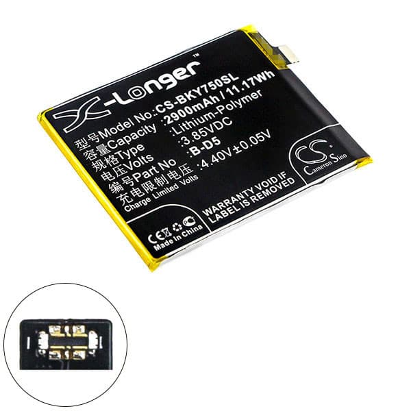 NX - Batterie téléphone, smartphone, GSM pour BBK 3.85V 2900mAh