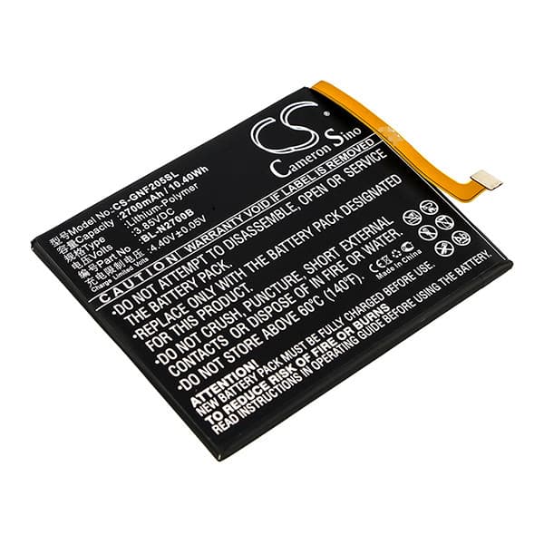 NX - Batterie téléphone, smartphone, GSM pour Gionee 3.85V 2700mAh