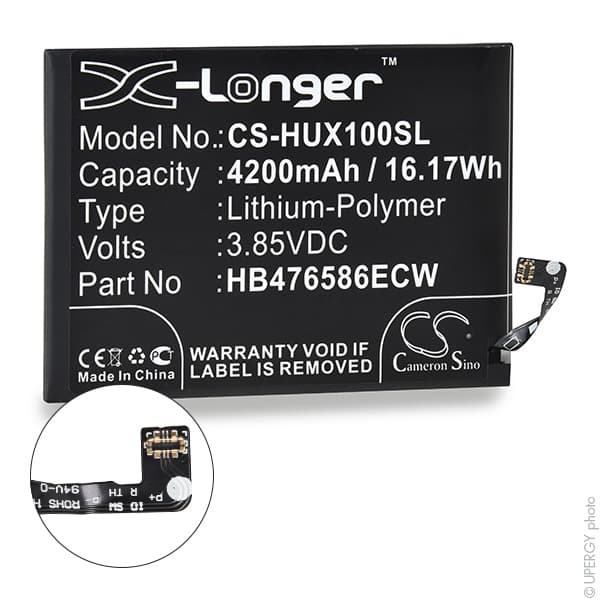 NX - Batterie téléphone, smartphone, GSM pour Huawei 3.85V 4200mAh
