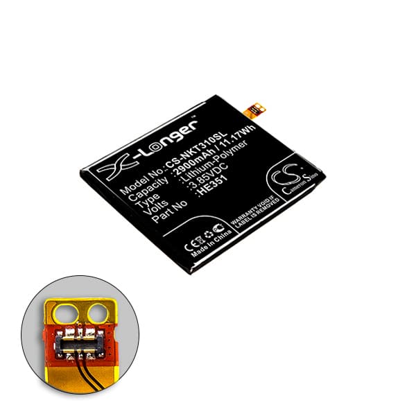 NX - Batterie téléphone, smartphone, GSM pour Nokia 3.85V 2900mAh