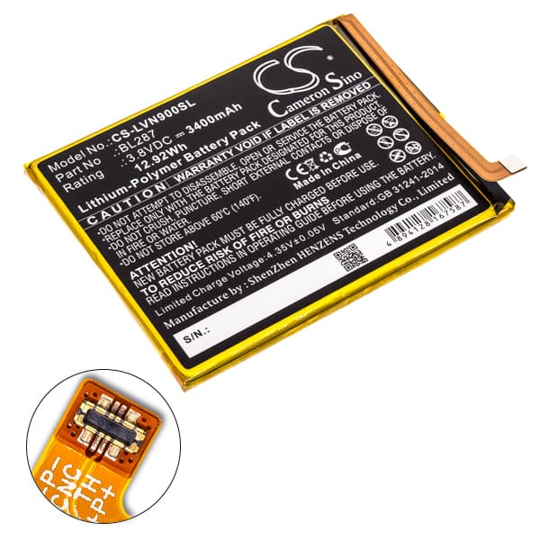 NX - Batterie téléphone, smartphone, GSM pour Lenovo 3.8V 3400mAh