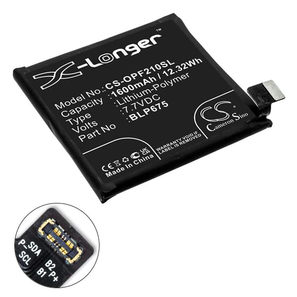 NX - Batterie téléphone, smartphone, GSM pour Oppo 7.7V 1600mAh