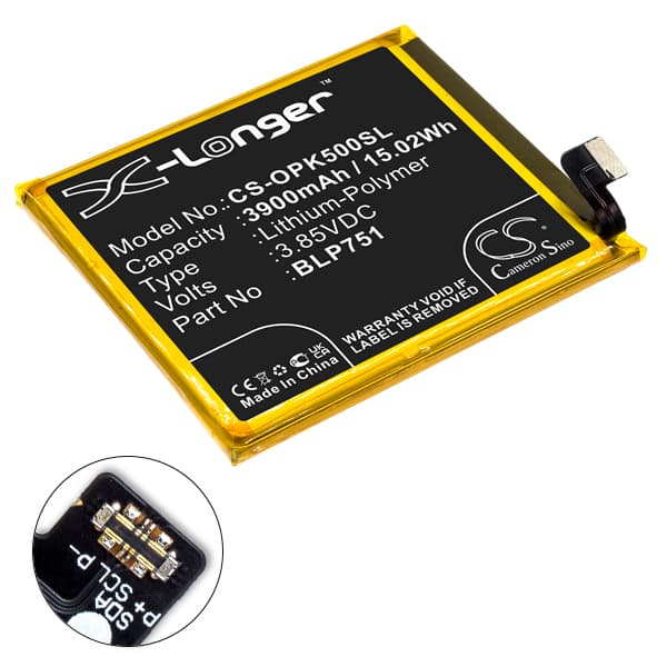 NX - Batterie téléphone, smartphone, GSM pour Oppo 3.85V 3900mAh