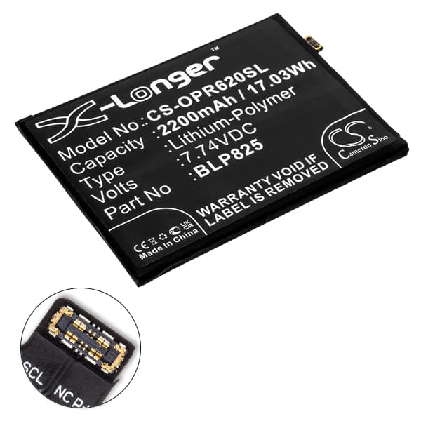 NX - Batterie téléphone, smartphone, GSM pour Oppo 7.74V 2200mAh