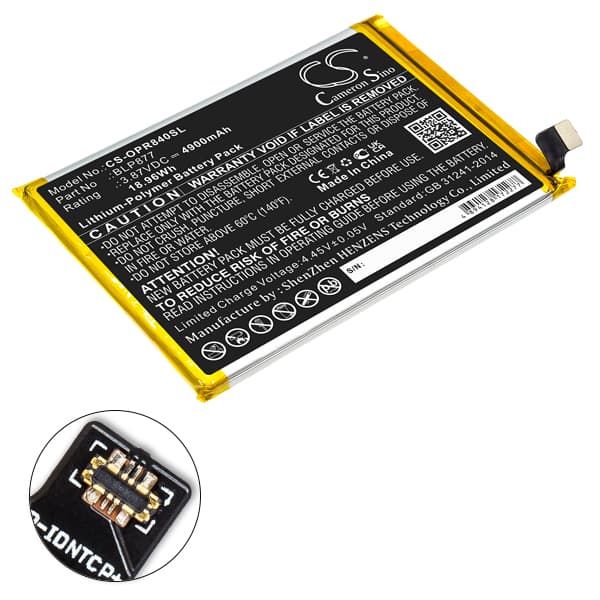 NX - Batterie téléphone, smartphone, GSM pour Oppo 3.87V 4900mAh