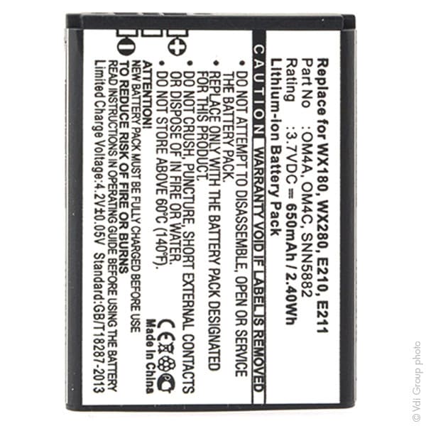 NX - Batterie téléphone, smartphone, GSM pour Motorola 3.7V 650mAh