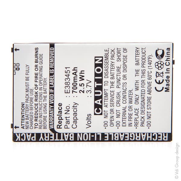 NX - Batterie téléphone, smartphone, GSM pour Doro 3.7V 700mAh