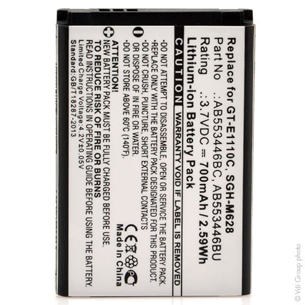 NX - Batterie téléphone, smartphone, GSM pour Samsung 3.7V 700mAh