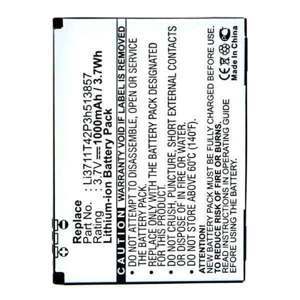 NX - Batterie téléphone, smartphone, GSM pour ZTE 3.7V 1000mAh