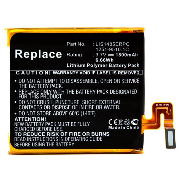 NX - Batterie téléphone, smartphone, GSM pour Sony Ericsson 3.7V 1800mAh