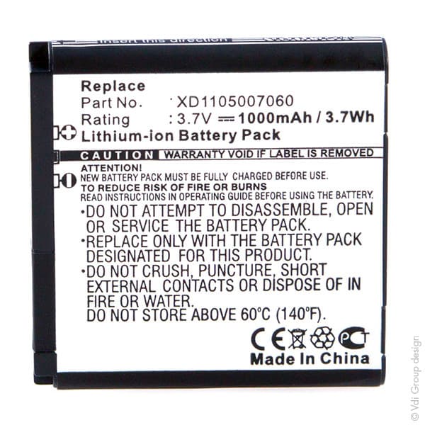 NX - Batterie téléphone, smartphone, GSM pour Doro 3.7V 700mAh
