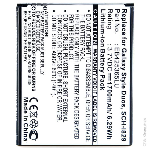 NX - Batterie téléphone, smartphone, GSM pour Samsung 3.7V 1700mAh