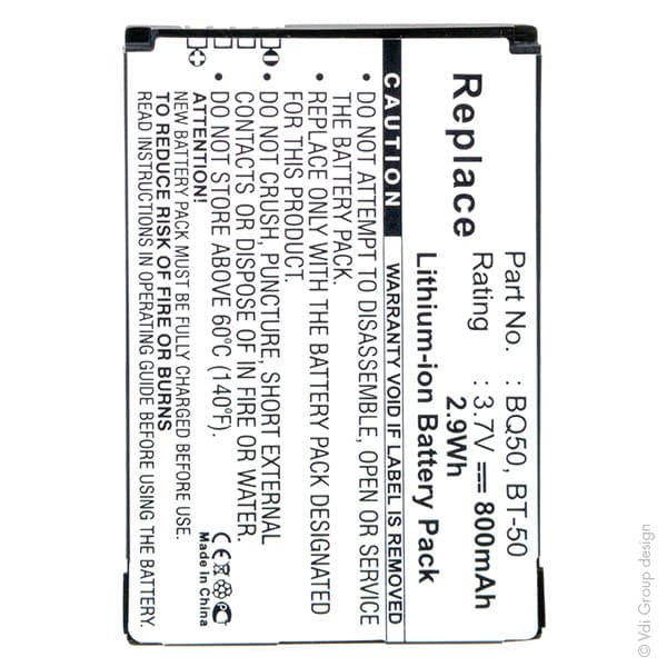 NX - Batterie téléphone, smartphone, GSM pour Motorola 3.7V 800mAh