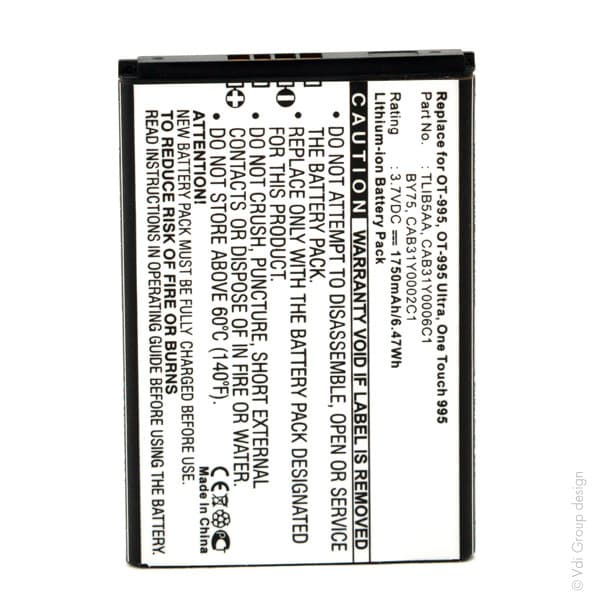NX - Batterie téléphone, smartphone, GSM pour MTC 3.7V 1750mAh