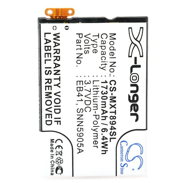 NX - Batterie téléphone, smartphone, GSM pour Motorola 3.7V 1730mAh