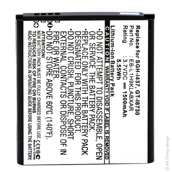 NX - Batterie téléphone, smartphone, GSM pour Samsung 3.7V 1500mAh