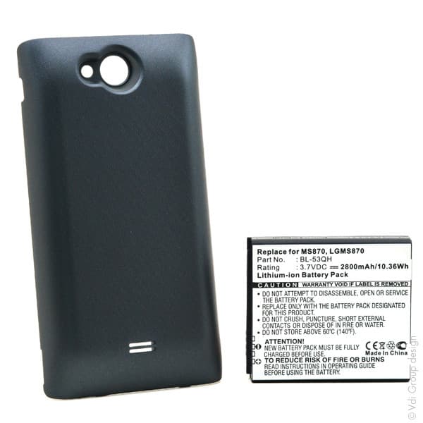 NX - Batterie téléphone, smartphone, GSM pour LG 3.7V 2800mAh