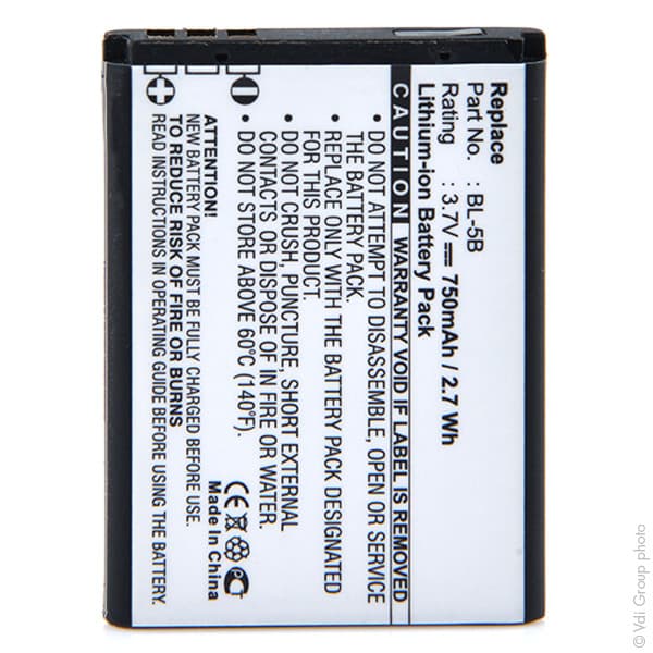 NX - Batterie téléphone, smartphone, GSM pour Nokia 3.7V 750mAh