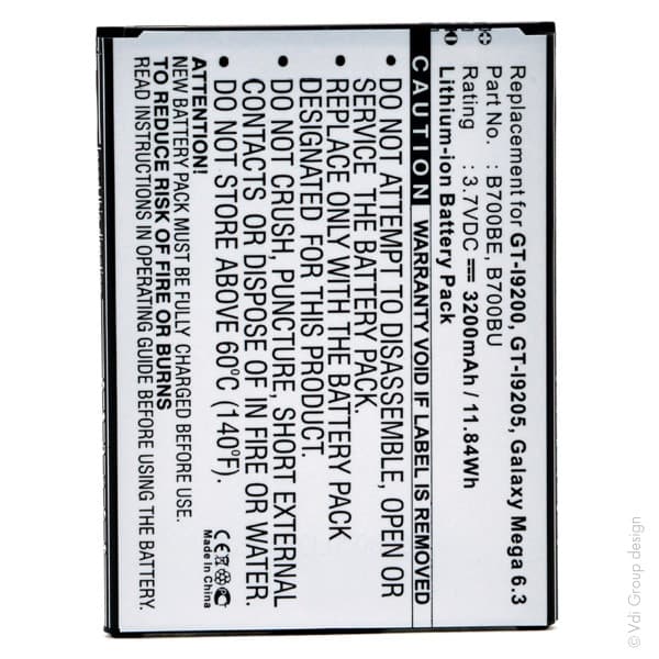 NX - Batterie téléphone, smartphone, GSM pour Samsung 3.8V 3200mAh