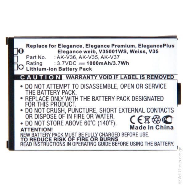 NX - Batterie téléphone, smartphone, GSM pour Emporia 3.7V 1100mAh