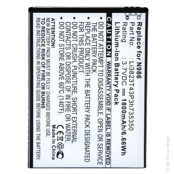 NX - Batterie téléphone, smartphone, GSM pour Tegra 3.7V 1800mAh