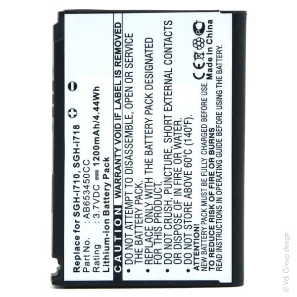NX - Batterie téléphone, smartphone, GSM pour Samsung 3.7V 1200mAh