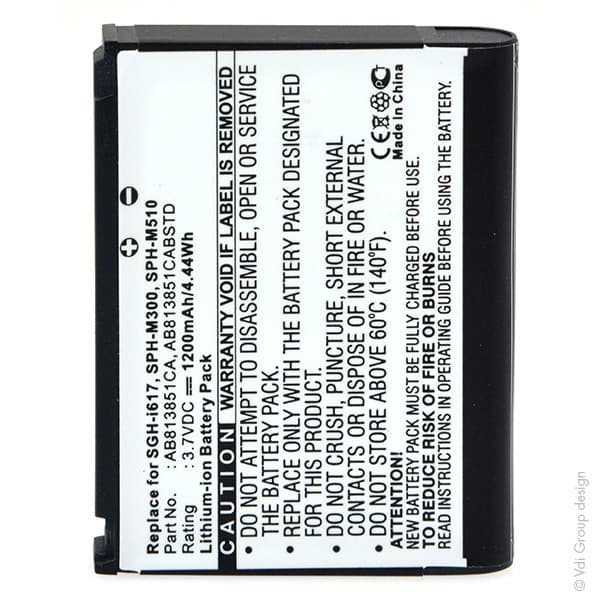 NX - Batterie téléphone, smartphone, GSM pour Samsung 3.7V 1200mAh