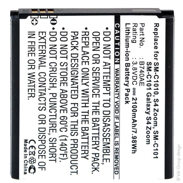 NX - Batterie téléphone, smartphone, GSM pour Samsung 3.8V 2100mAh