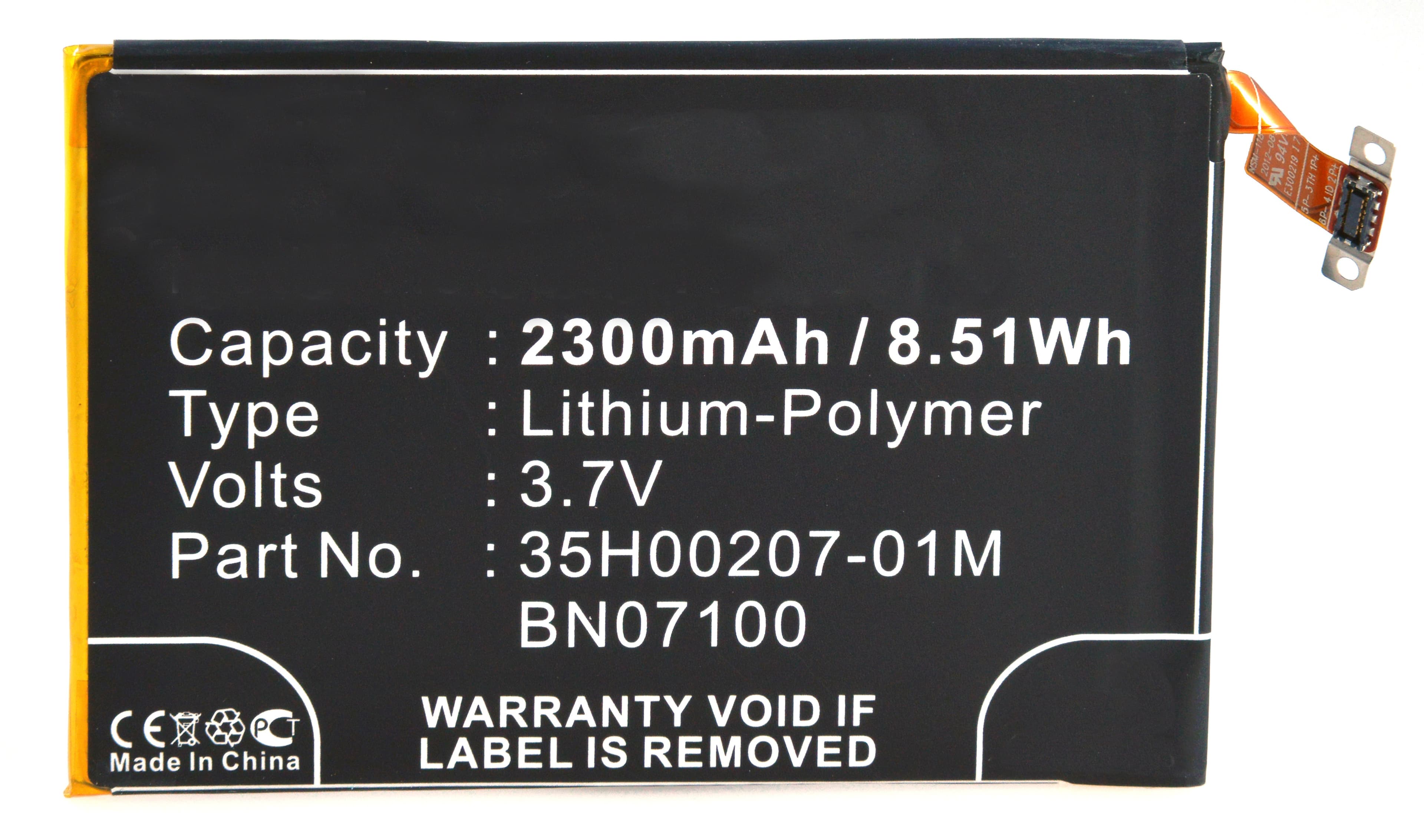 NX - Batterie téléphone, smartphone, GSM pour HTC 3.7V 2300mAh