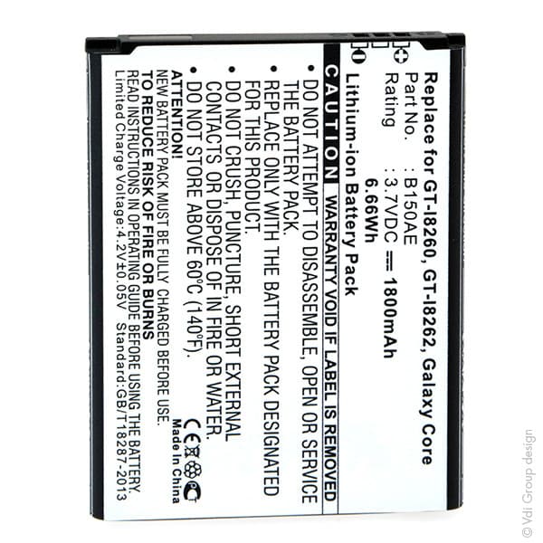 NX - Batterie téléphone, smartphone, GSM pour Samsung 3.8V 1800mAh