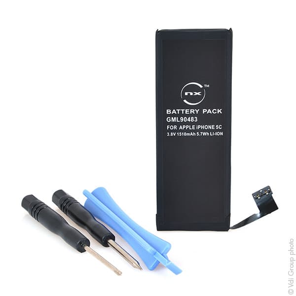 NX - Batterie téléphone, smartphone, GSM pour iPhone 5C 3.8V 1510mAh