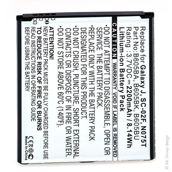 NX - Batterie téléphone, smartphone, GSM pour Samsung 3.7V 2200mAh