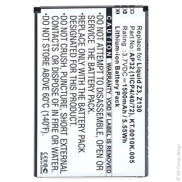 NX - Batterie téléphone, smartphone, GSM pour Acer 3.7V 1500mAh