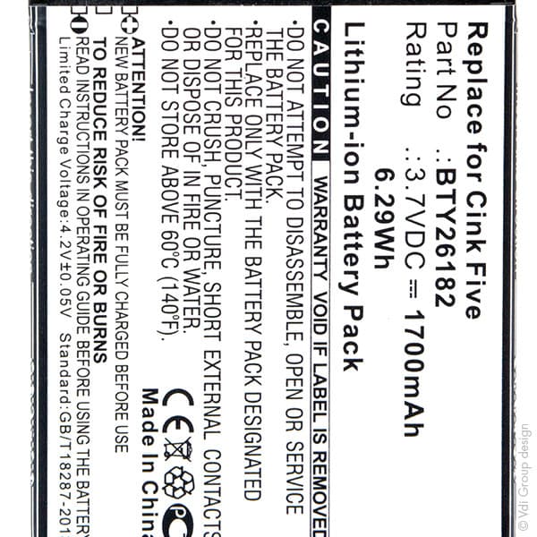 NX - Batterie téléphone, smartphone, GSM pour Micromax 3.7V 1700mAh