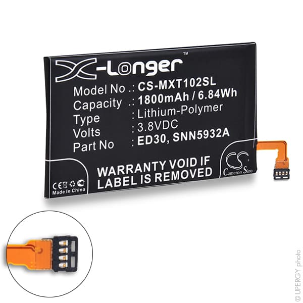 NX - Batterie téléphone, smartphone, GSM pour Motorola 3.8V 1800mAh