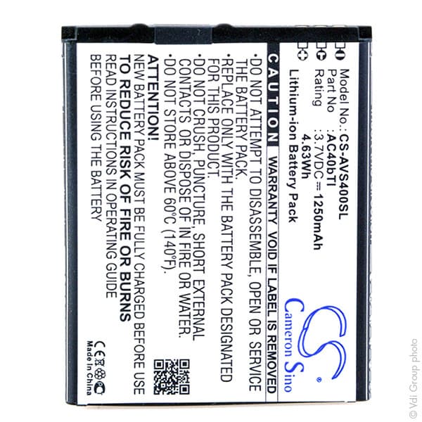 NX - Batterie téléphone, smartphone, GSM pour Archos 3.7V 1250mAh