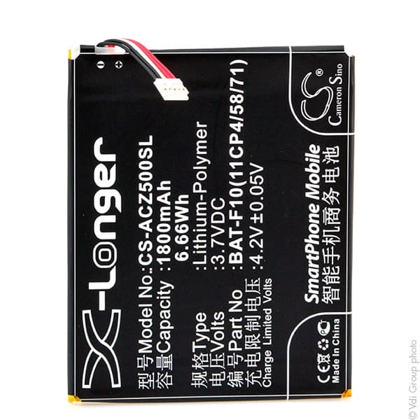NX - Batterie téléphone, smartphone, GSM pour Acer 3.7V 1800mAh