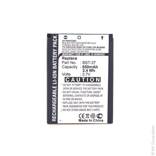 NX - Batterie téléphone, smartphone, GSM pour Sony Ericsson 3.7V 650mAh