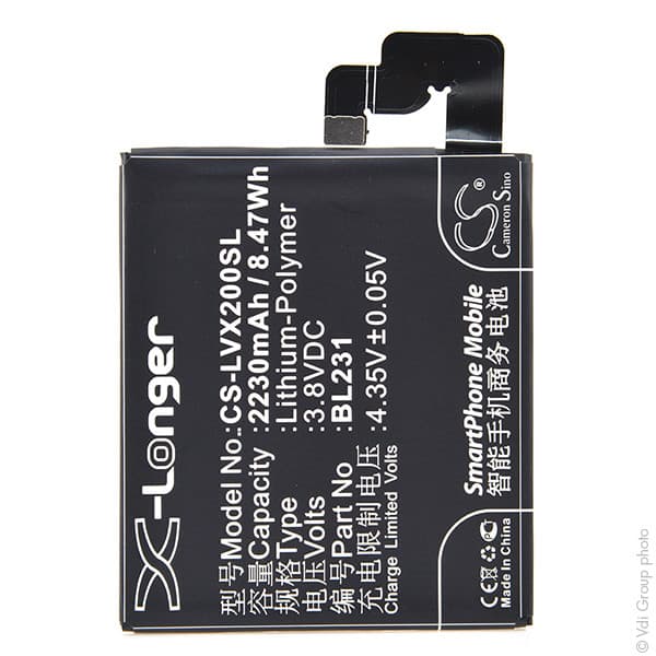 NX - Batterie téléphone, smartphone, GSM pour Lenovo 3.8V 2230mAh