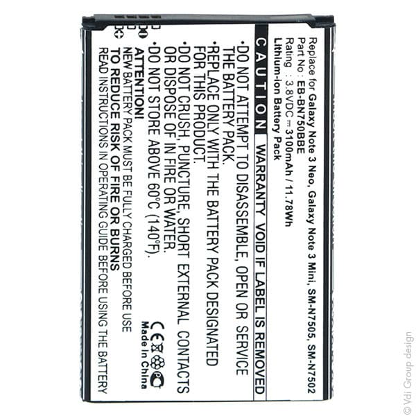 NX - Batterie téléphone, smartphone, GSM pour Samsung 3.8V 3100mAh