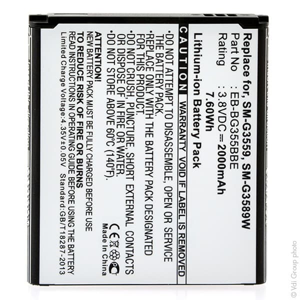 NX - Batterie téléphone, smartphone, GSM pour Samsung 3.8V 2000mAh