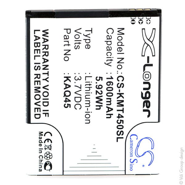 NX - Batterie téléphone, smartphone, GSM pour Kazam 3.7V 1600mAh