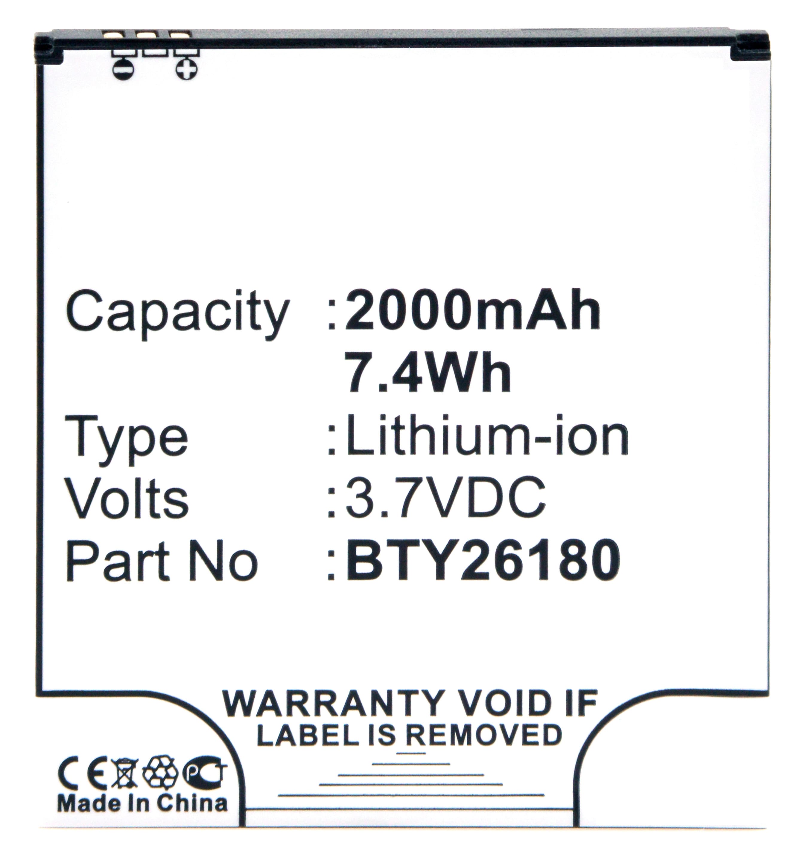 NX - Batterie téléphone, smartphone, GSM pour Mobistel 3.7V 2000mAh