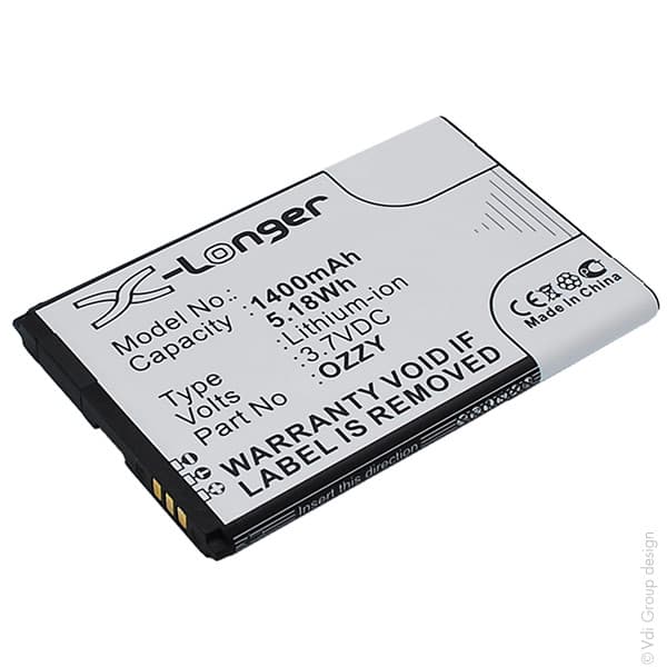 NX - Batterie téléphone, smartphone, GSM pour Wiko 3.7V 1400mAh