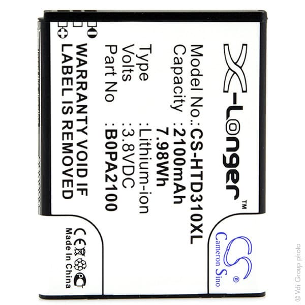 NX - Batterie téléphone, smartphone, GSM pour HTC 3.8V 2100mAh